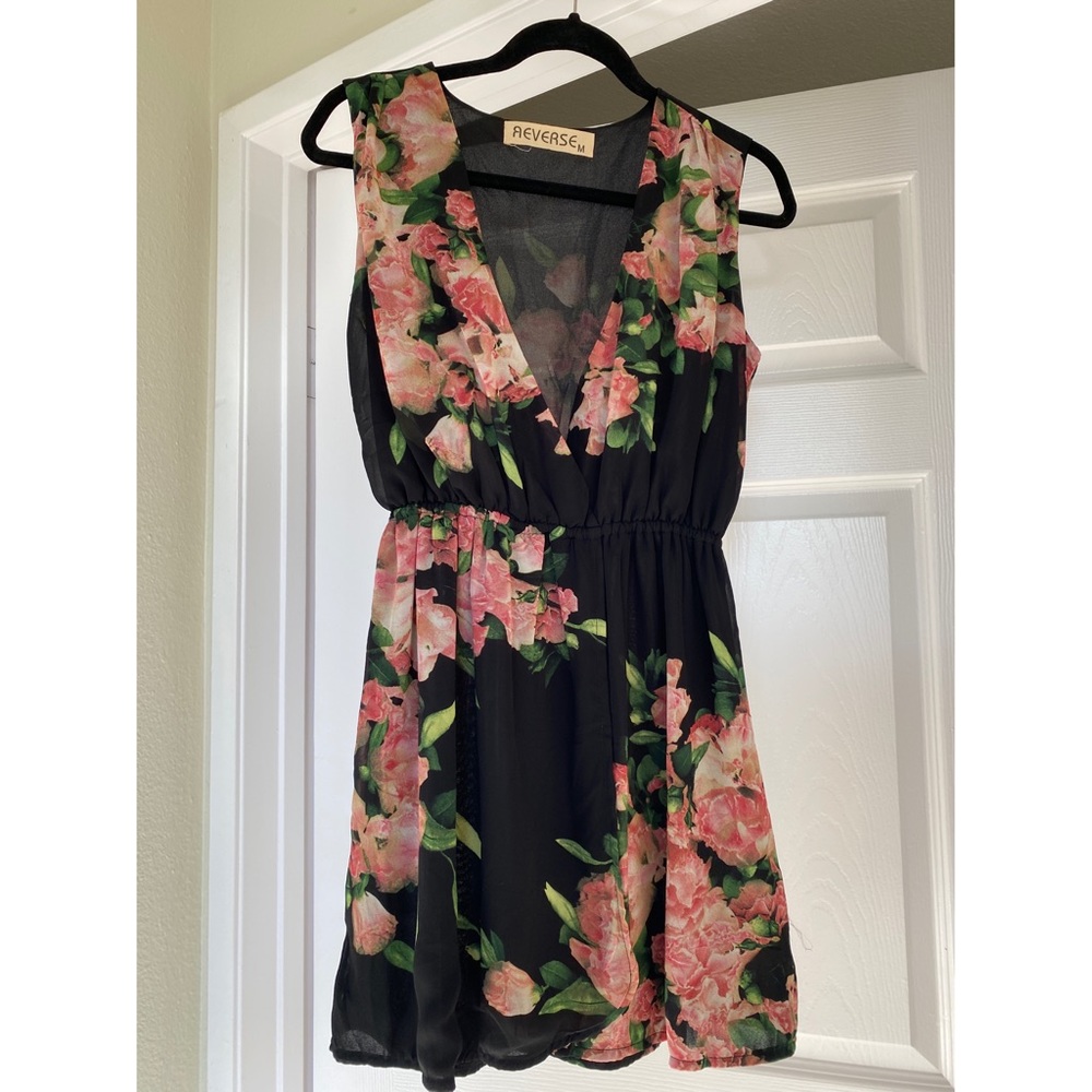 Reverse Floral Cover Up Dress